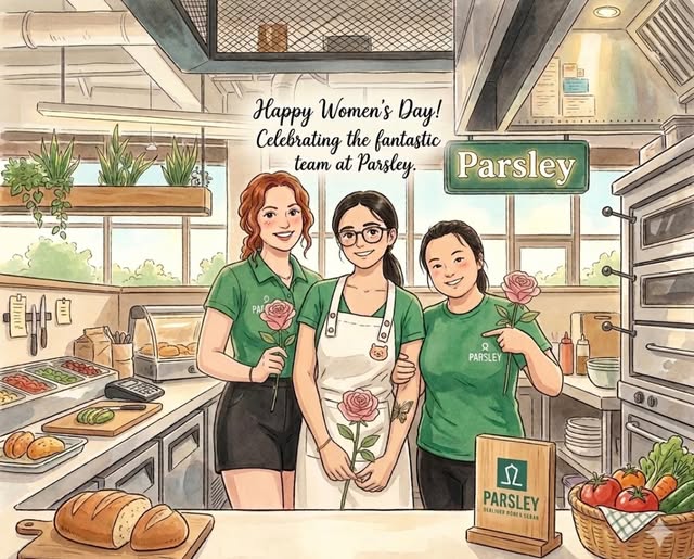 Parsley team illustration for Women's Day
